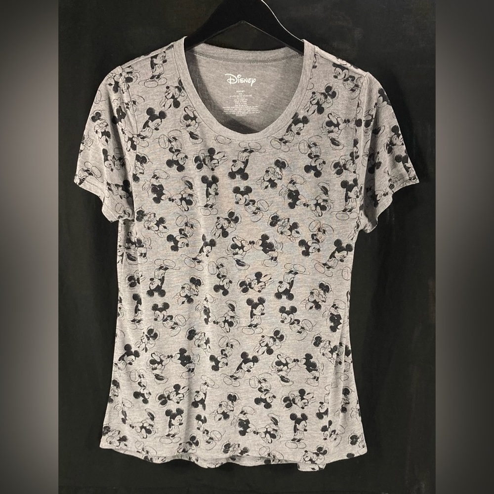 Disney Gray Mickey Mouse Print Women's Tee